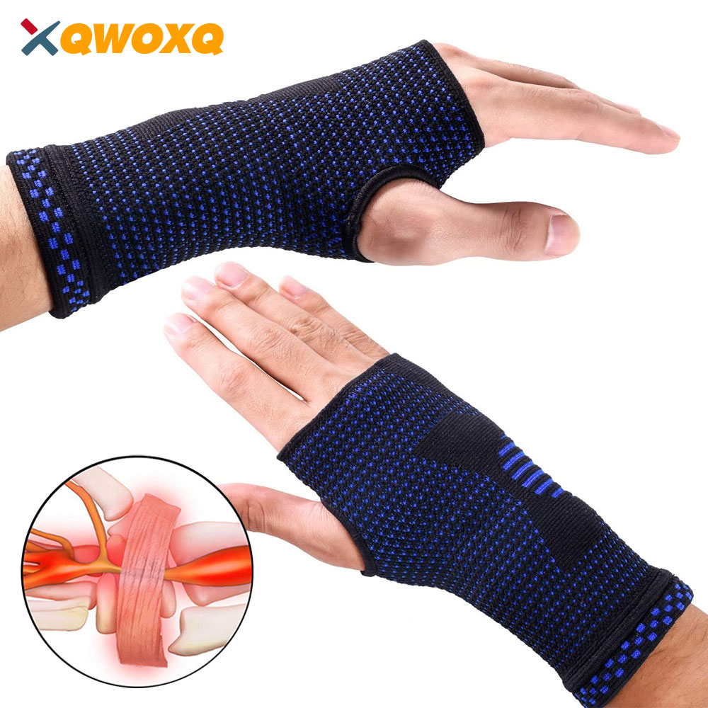 Sweat Band Wrist - 1 ชิ้นมืออาชีพสายรัดข้อมือกีฬาการบีบอัดข้อมือยามโรคข้ออักเสบรั้งแขนสนับสนุนยืดหยุ่นปาล์มมือถุงมือสําหรับผู้ชายผู้หญิง