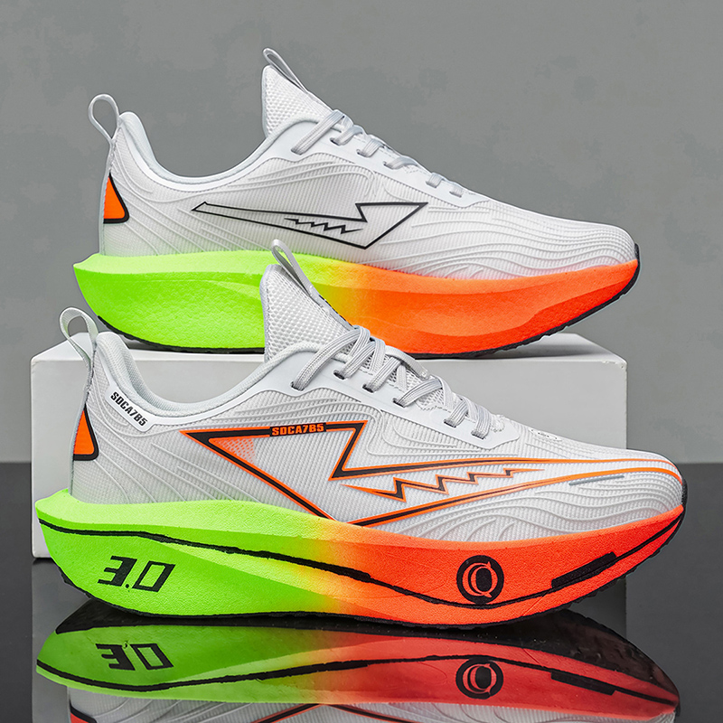 Running Shoe Carbon - รองเท้าวิ่งผู้ชาย รองเท้ากีฬาสำหรับมาราธอน รองเท้ากีฬากลางแจ้ง พื้นคาร์บอน ระบายอากาศได้ดี น้ำหนักเบา