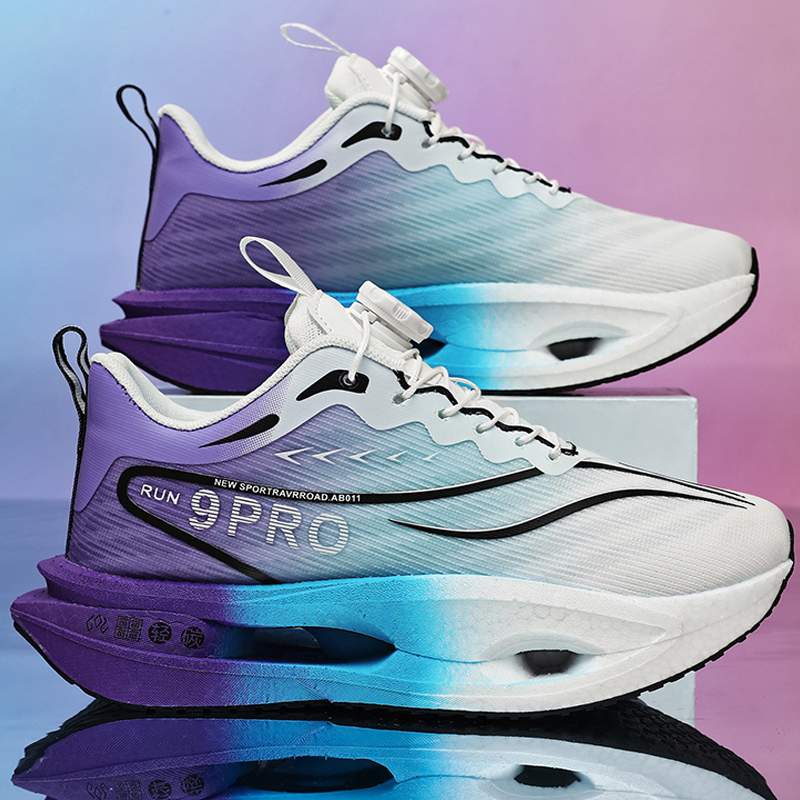 Running Shoe Carbon - รองเท้าวิ่งมาราธอนแผ่นคาร์บอนเบาะลมผู้ชายกีฬาระบายอากาศน้ำหนักเบาผู้หญิงสบายรองเท้ากีฬาแบบไม่ลื่น